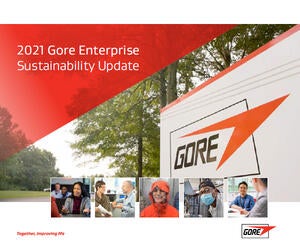 The cover of the 2021 Gore Sustainability Update document.